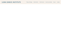 Desktop Screenshot of lunadanceinstitute.org